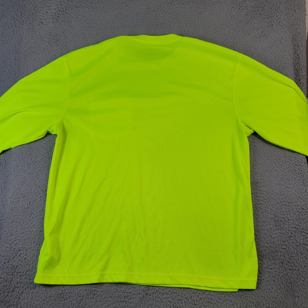 Carhartt Breathable T-Shirt Men's Size L Relaxed Fit Long Sleeve Bright Yellow - Picture 8 of 9